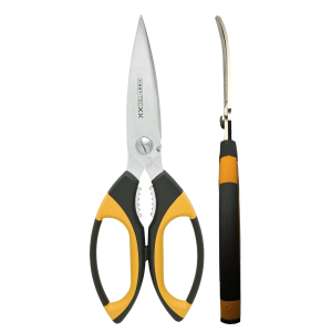 FINNY TEC-XX Scissors curved + serrated 8''/20 cm